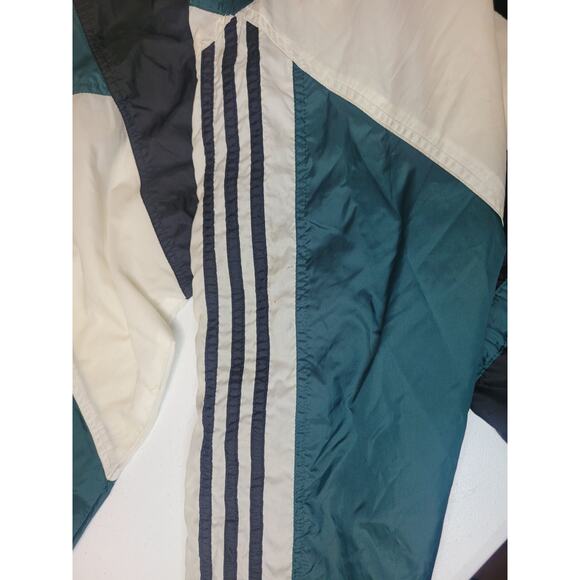 Vintage Adidas Windbreaker Track Jacket 1/2 Zip Nylon Retro Y2K Drawstring Waist - Picture 11 of 16